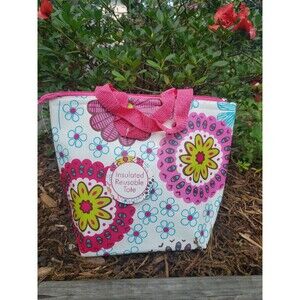 Floral Insulated Lunch Bag NEW Tote Cooler School Lunch